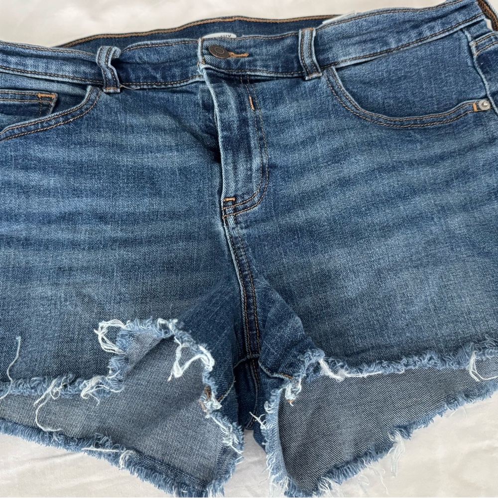 Old Navy Blue Jean Shorts Distressed Cut-Off Style